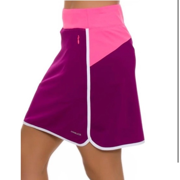 Anikka Cutter & Buck Pink Moisture Wicking 50+ UPF Pull-on Athletic Skort Size M - Picture 1 of 16